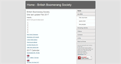 Desktop Screenshot of boomerangs.org.uk
