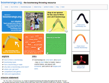 Tablet Screenshot of boomerangs.org